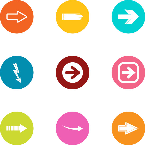 旋转图标设置平面样式图片下载