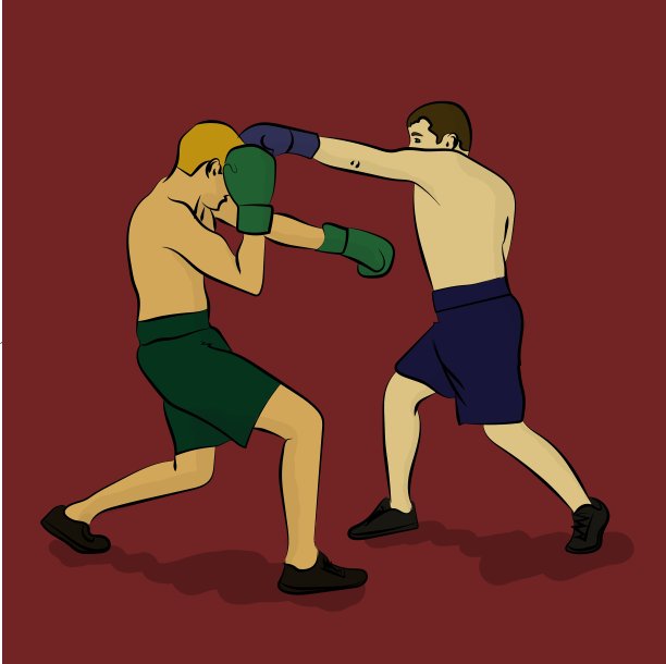 这两个人在打拳击图片下载