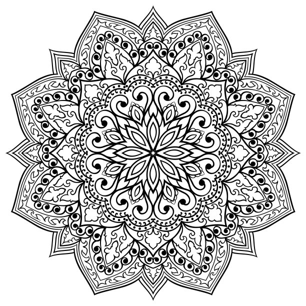 装饰金银丝细工曼荼罗图片下载