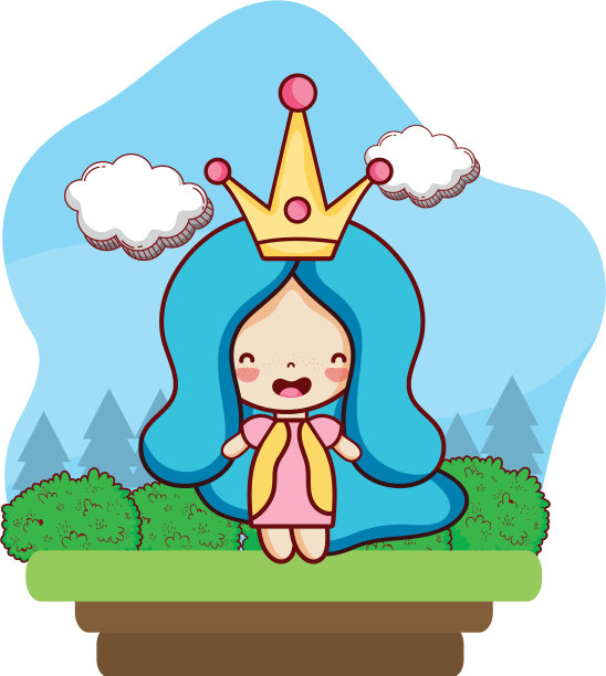 幻想女孩户外卡通图片下载