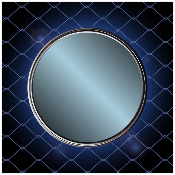 黑色笼子上方的蓝色金属边框图片下载