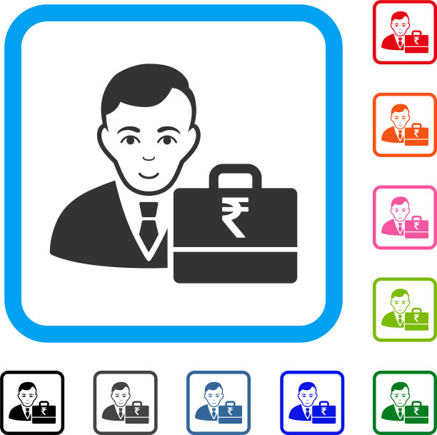 卢比会计框正面图标图片下载