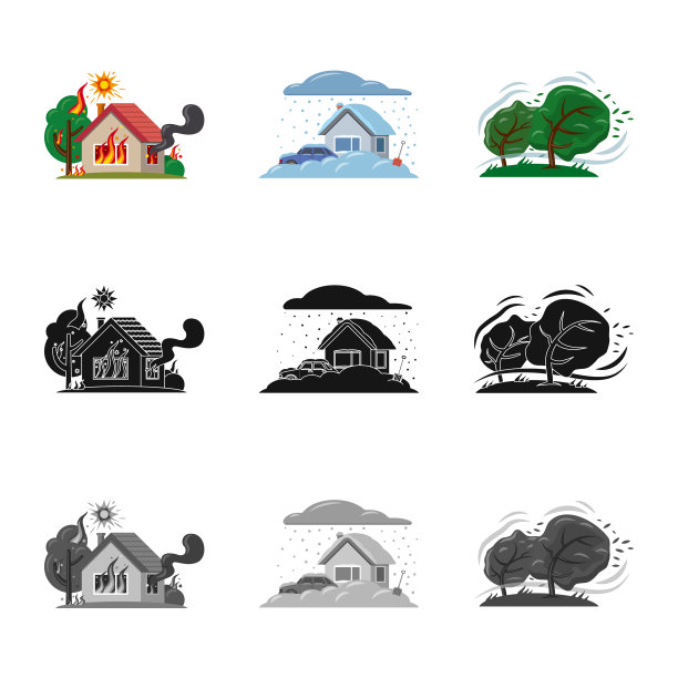 自然灾害标志设计图片下载