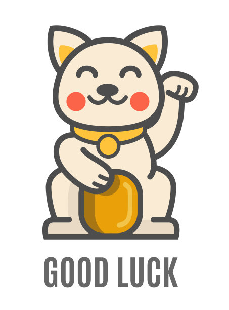 抱着金币的幸运猫图片下载