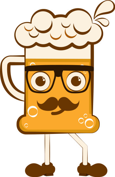 经典快乐啤酒卡通人物图片下载