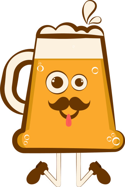 经典快乐啤酒卡通人物图片下载
