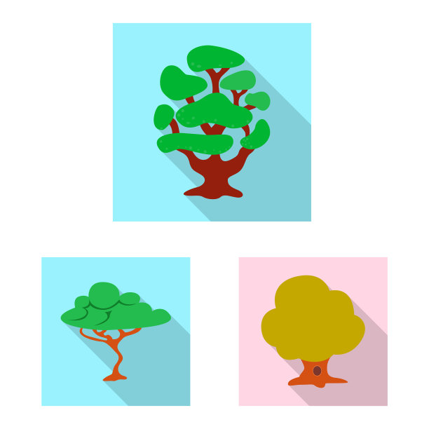 孤立对象树和自然符号集图片下载