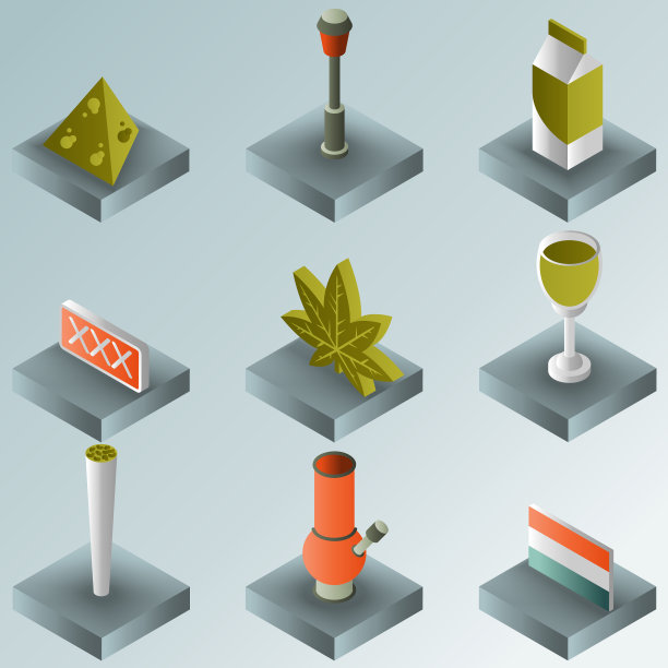 荷兰颜色梯度等距图标图片下载