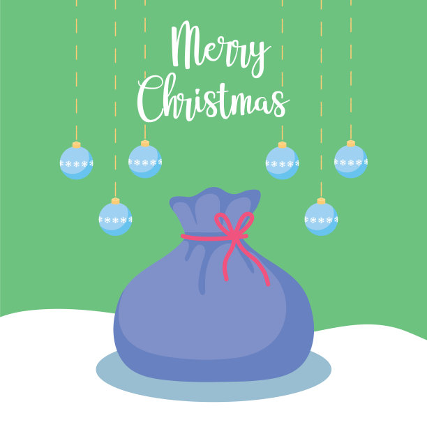 圣诞老人装圣诞球图片下载