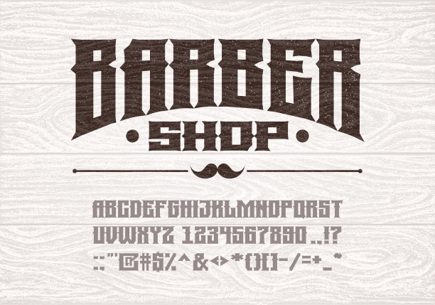 装饰复古粗体衬线字体上图片下载