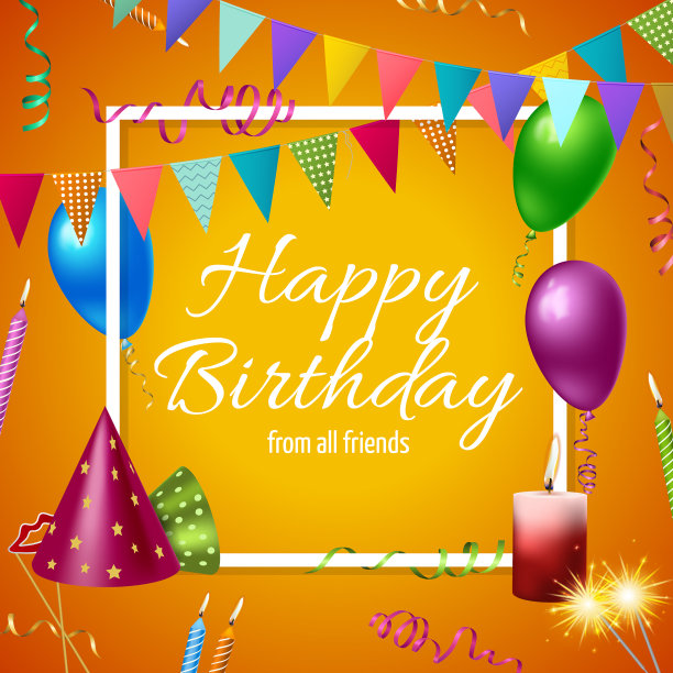 逼真的节日物品框架背景图片下载