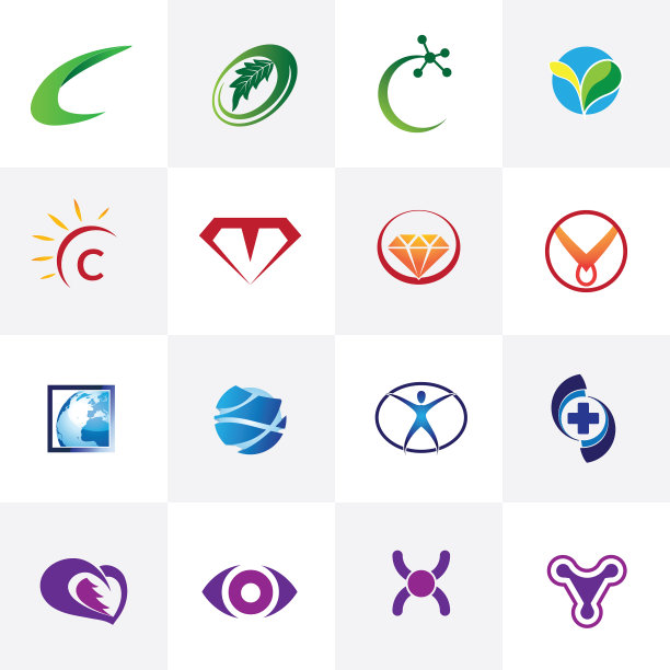 多色标志设计灵感图片下载