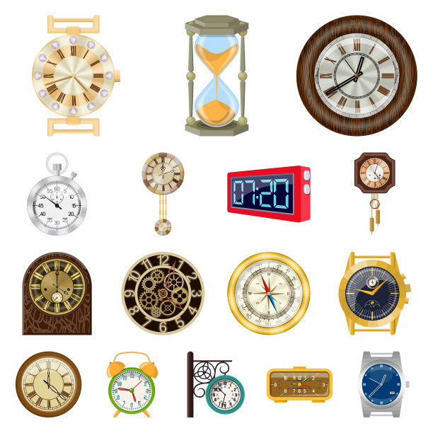 时钟和时间图标的设置图片下载