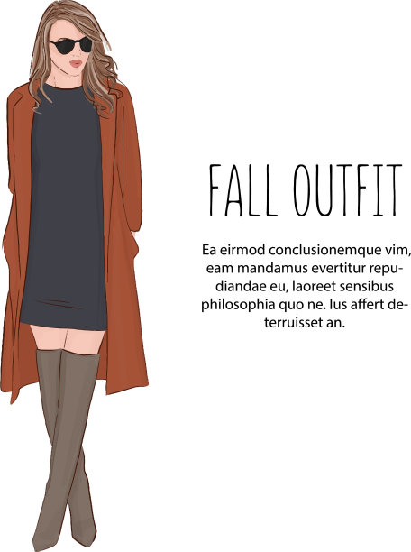 女人在设计师的衣服素描时尚图片下载