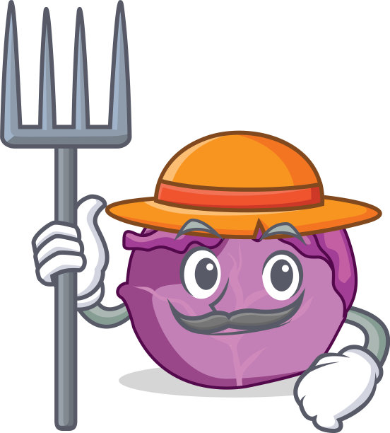 农民红白菜卡通人物图片下载