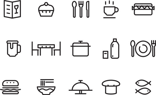 简单的食物图标图片下载