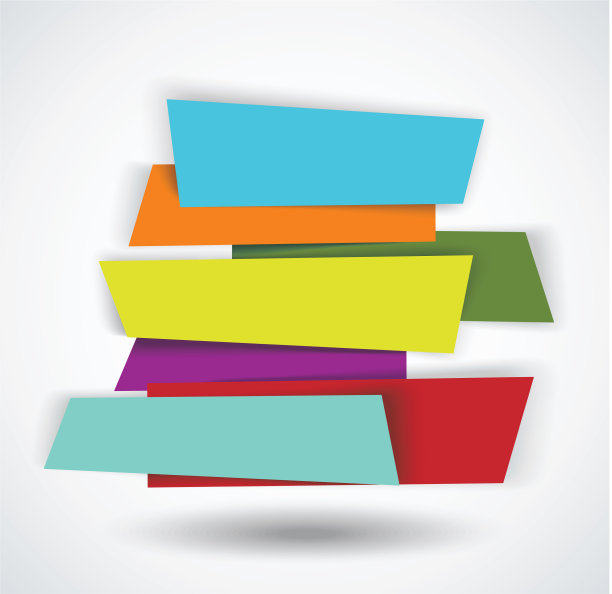 一套明亮的纸横幅模板的业务图片下载