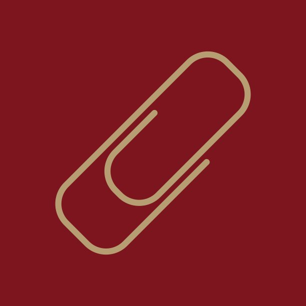 回形针图标回形针符号平坦图片下载