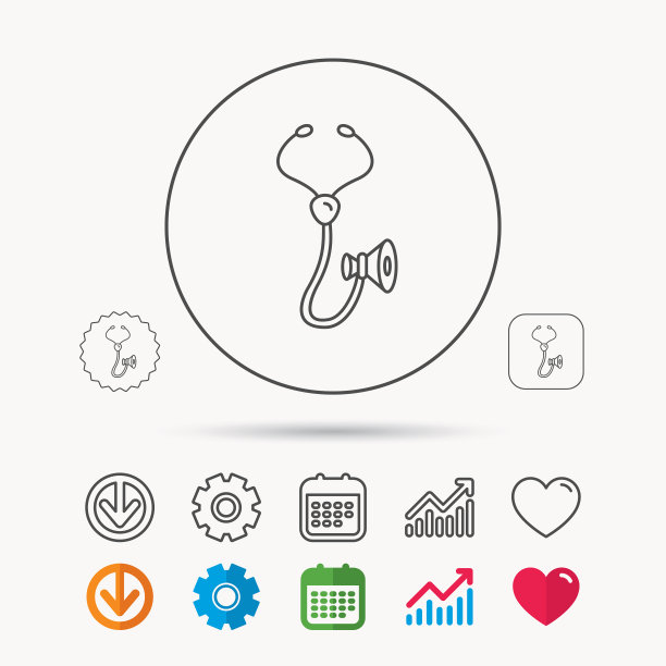 听诊器图标医疗医生设备图片下载