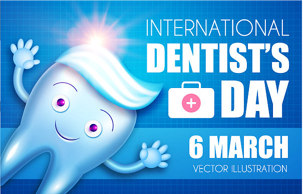 健康的牙齿与闪亮的牙膏卡通图片下载