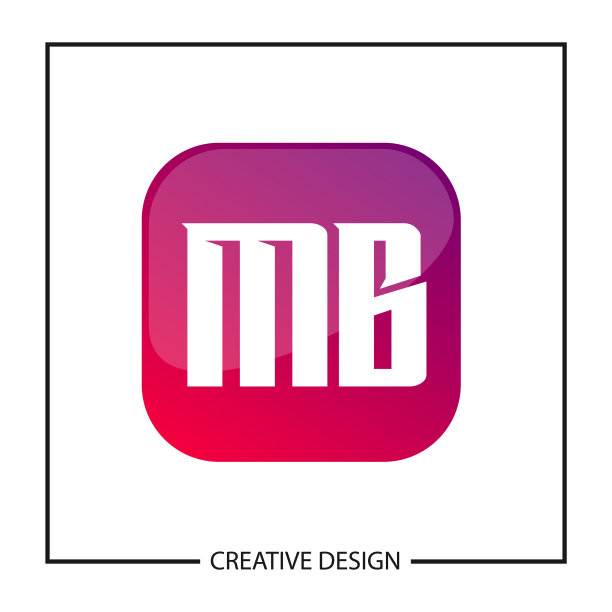 首字母MB标志模板设计图片下载