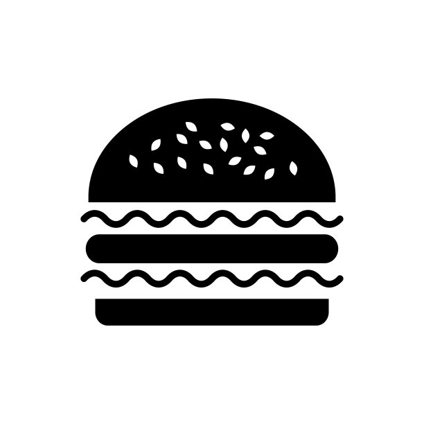 汉堡图标矢量插图模板设计流行图片下载