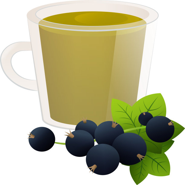 茶是由天然水果浆果制成的可爱茶图片下载