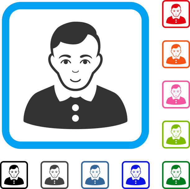 男孩装裱快乐图标图片下载