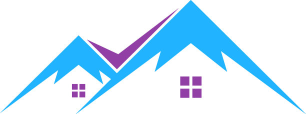 山间小屋自然风光logo图片下载