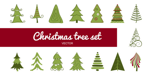 圣诞树集图片下载