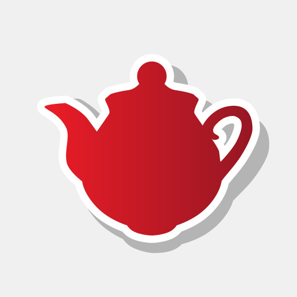 茶商用红色的图标标志新年图片下载