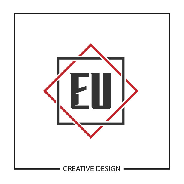 EU字母logo设计模板图片下载
