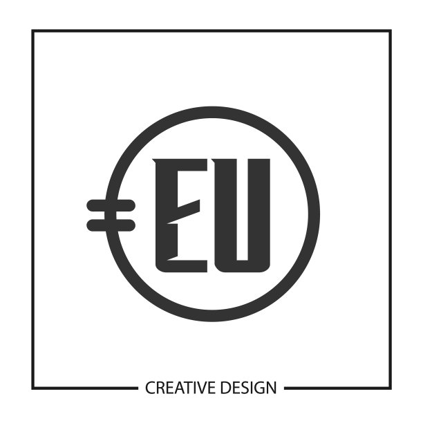 EU字母logo设计模板图片下载