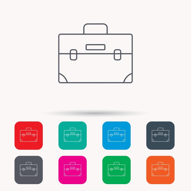 公文包图标商业案例标志图片下载