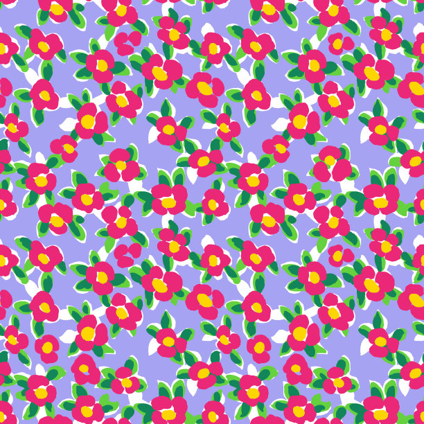 向量小花无缝模式与雏菊。背景有夏季草地上的小花图片下载