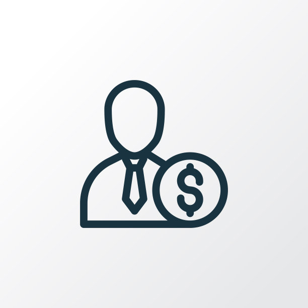 富人图标线条象征优质品质图片下载