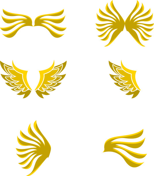 翅膀Logo模板图标设计图片下载