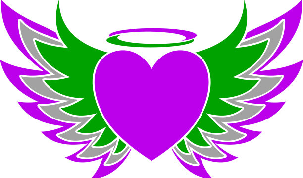 爱心翼自由标志图片下载