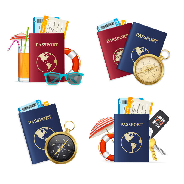 逼真详细的3d旅行集图片下载