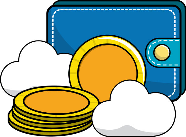 孤立的金钱图标设置设计图片下载