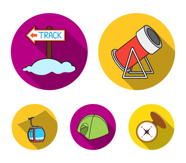 索道帐篷路牌雪炮滑雪图片下载