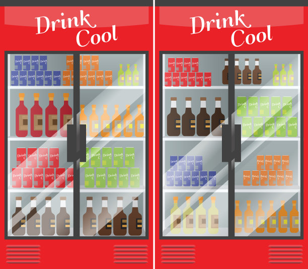 超市的冷柜摆满了图片下载