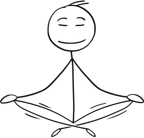 卡通的人或商人在瑜伽莲花图片下载