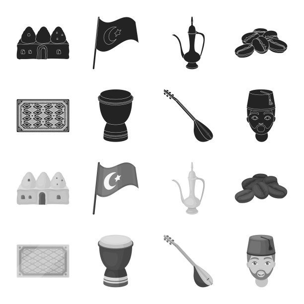 土耳其地毯saz鼓土耳其门火鸡套图片下载