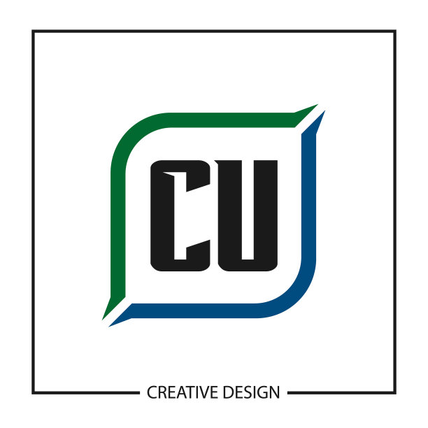 首字母CU logo模板设计图片下载