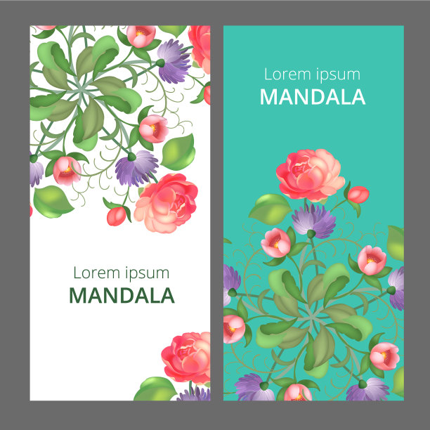 旗帜设置花卉装饰玫瑰图片下载