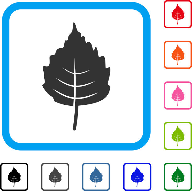 桦叶框图标图片下载