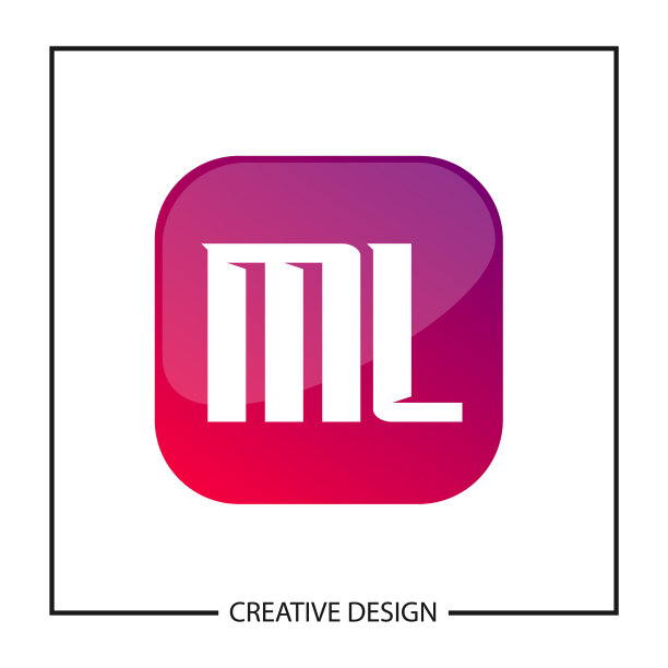 字母ML标志模板设计图片下载