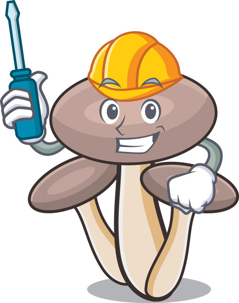 汽车蜂蜜木耳蘑菇卡通吉祥物图片下载