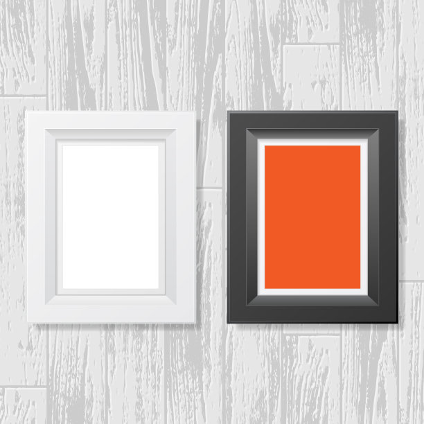 白色木质背景与标语牌图片下载